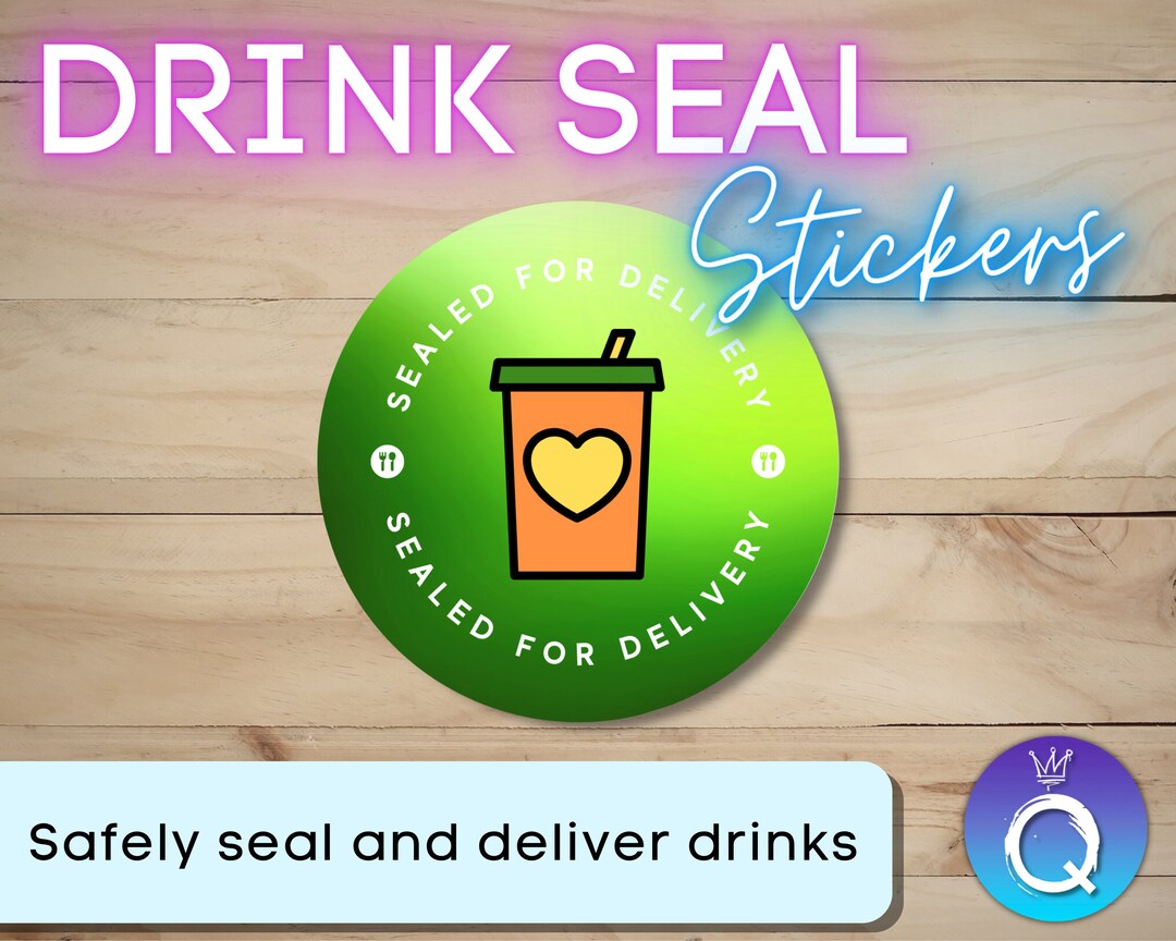 Drink Seal Stickers for Gig Workers Beverage Stickers Drivers for