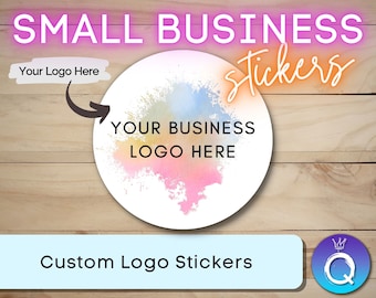 Small Business Logo Stickers, Custom logo stickers, small business labels, business logo, custom logo branding, candle labels, packaging