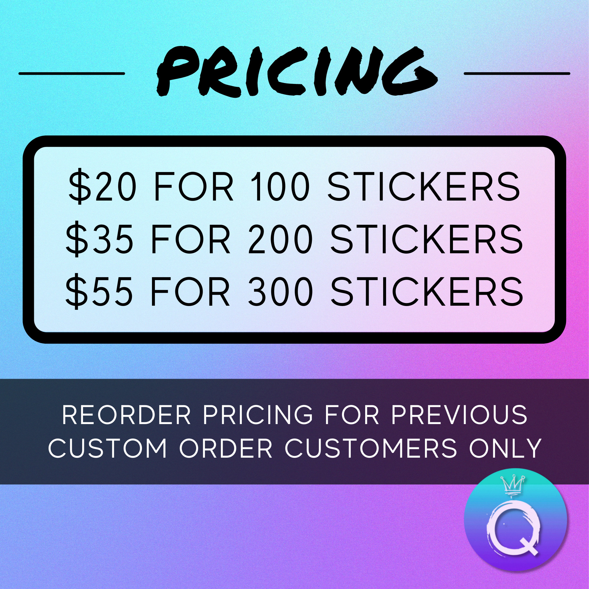 Custom Order 2" Stickers - Etsy