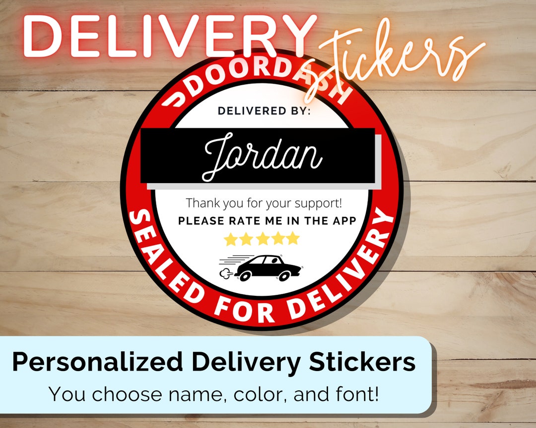 Doordash Delivery Stickers personalized Stickers Doordash Gear