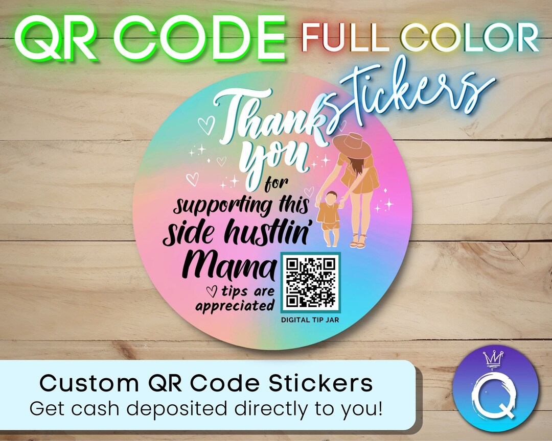 QR Code Stickers for Gig Workers, Side Hustle, Small Business, Qr Code ...