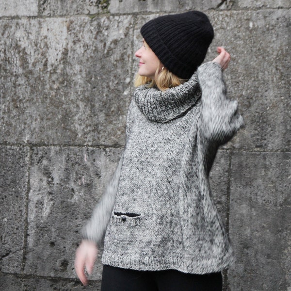 Merino/Mohair sweater, hand-knitted Boho unique handmade pure wool Sustainable knitwear sustainable slow fashion