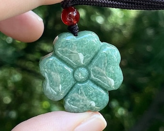 本物の氷のような白い翡翠彫刻の花の蘭のペンダント、手作りの