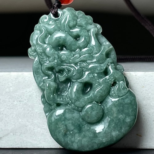 Real Green Jade Snake Necklace Chinese Zodiac Year of Snake - Etsy