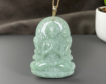 Grüne Jade-Halskette Mit Buddha-Anhänger – Feng Shui Glücksbringer Für Männer & Frauen
