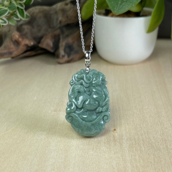 Year of the Horse Jade Pendant, Jade Horse Necklace Charm, Chinese Zodiac Charm Jewelry, Personalized Lunar New Year Engrave Gift, Man Woman