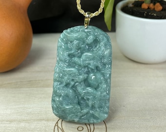 Lucky Chinese Dragon Herren Gold Verstellbare Anhänger Halskette