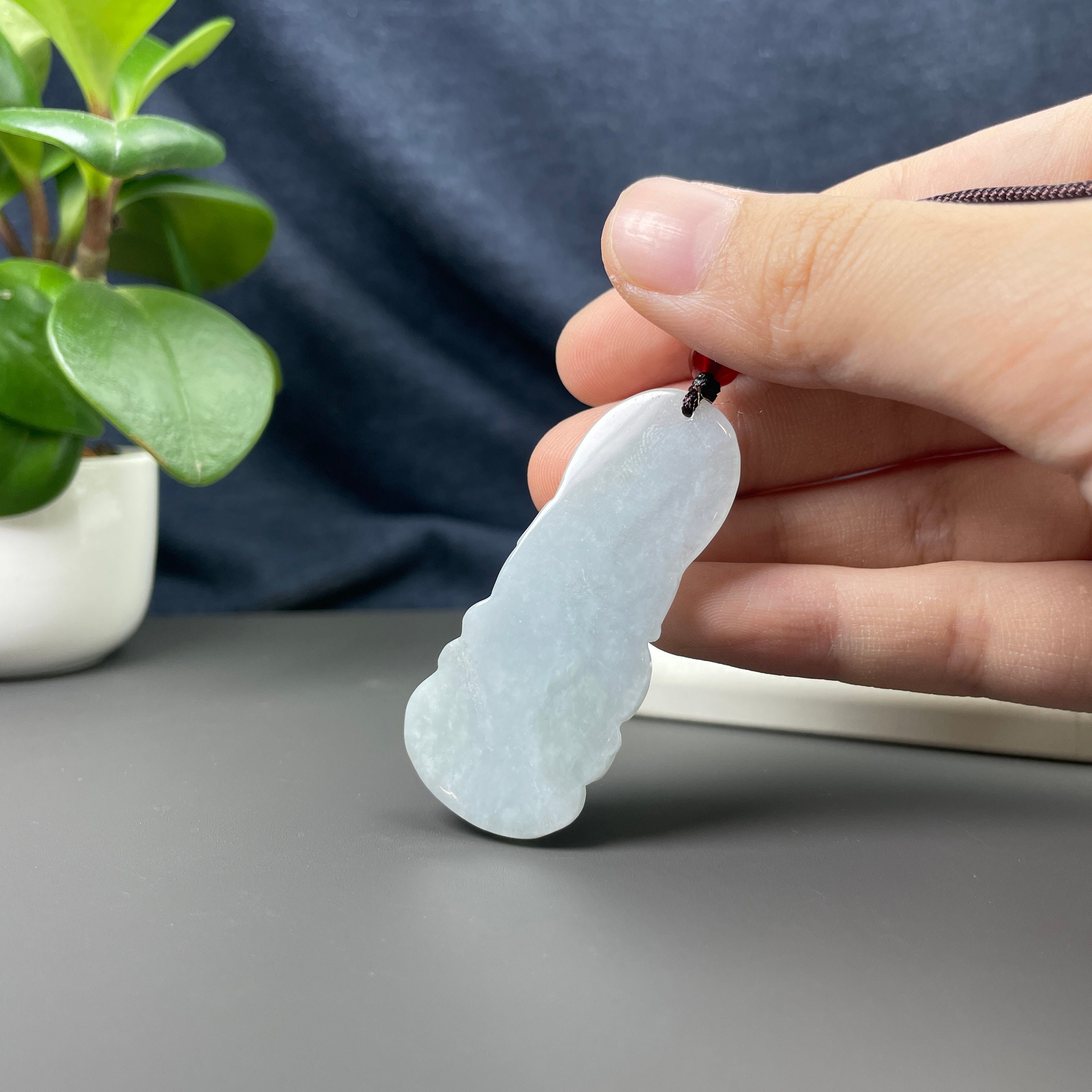 Real Jade Guanyin Necklace, Genuine Green Jadeite Guan Yin Pendant ...