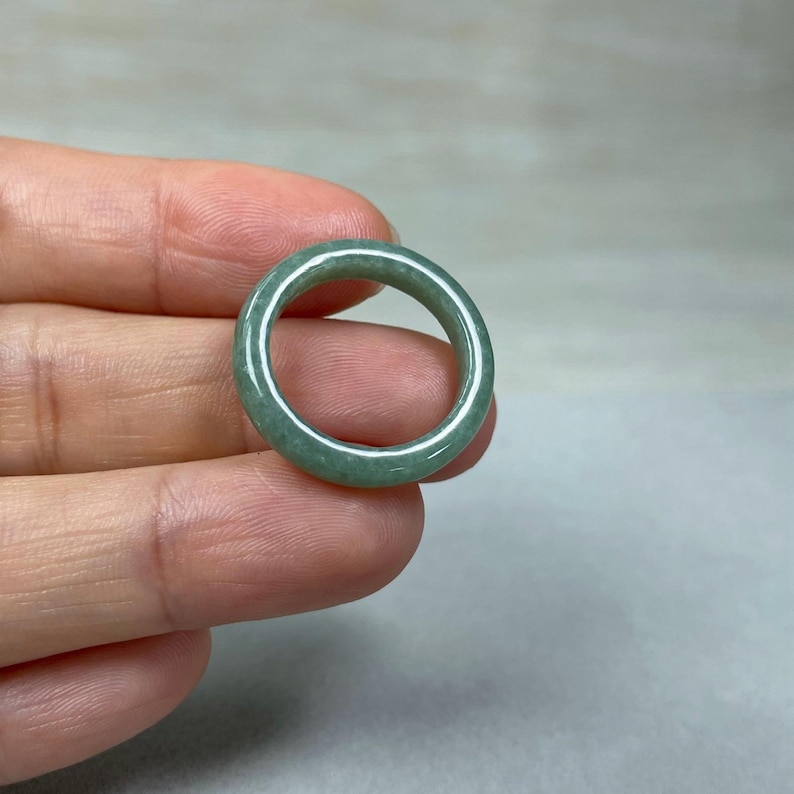 real jade ring in green, small or big finger also subitable , gift idea for men and women