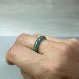 jadeite ring in green, natural jade jewelry, easy to match with outfits, gift idea for men and women, daily jewelry