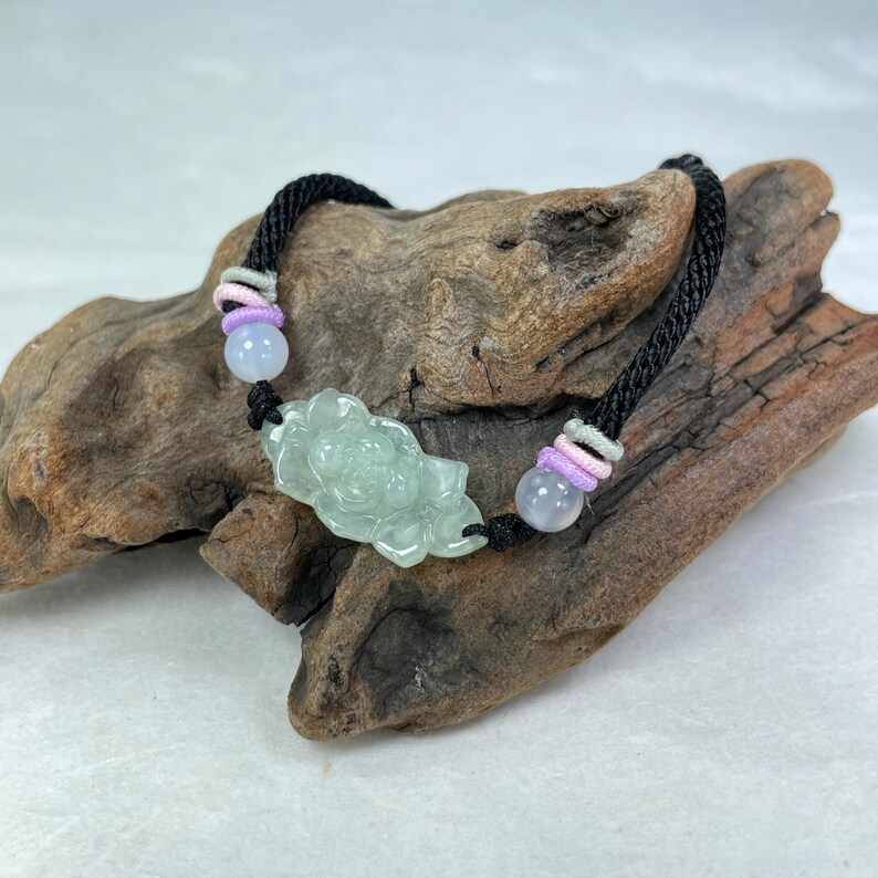 carving lotus flower jade bracelet, best jade gift for women, natral grade A lotus flower green jade