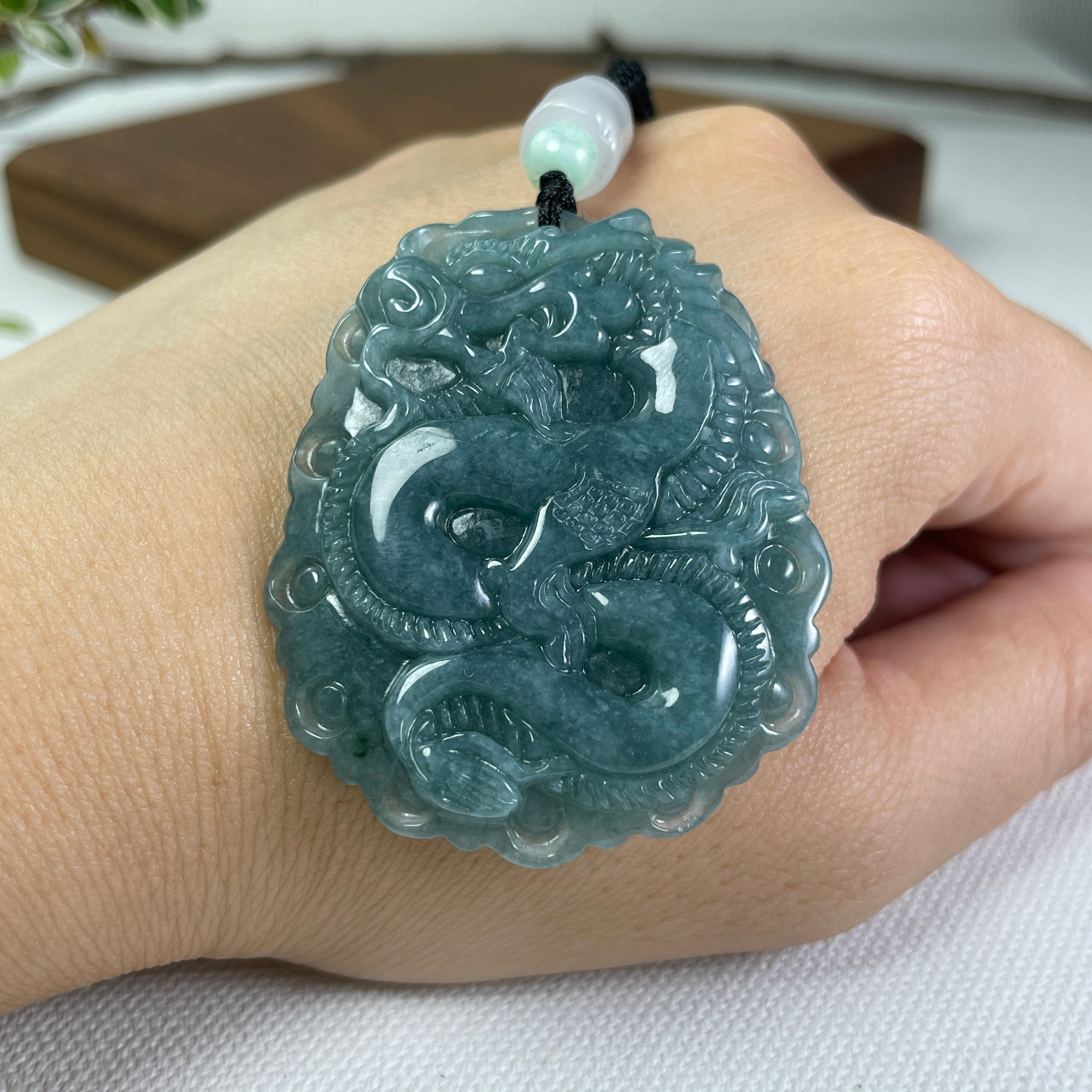 Real Jade Dragon Pendant, Year of the Dragon 2024, Icy Carve Jadeite ...