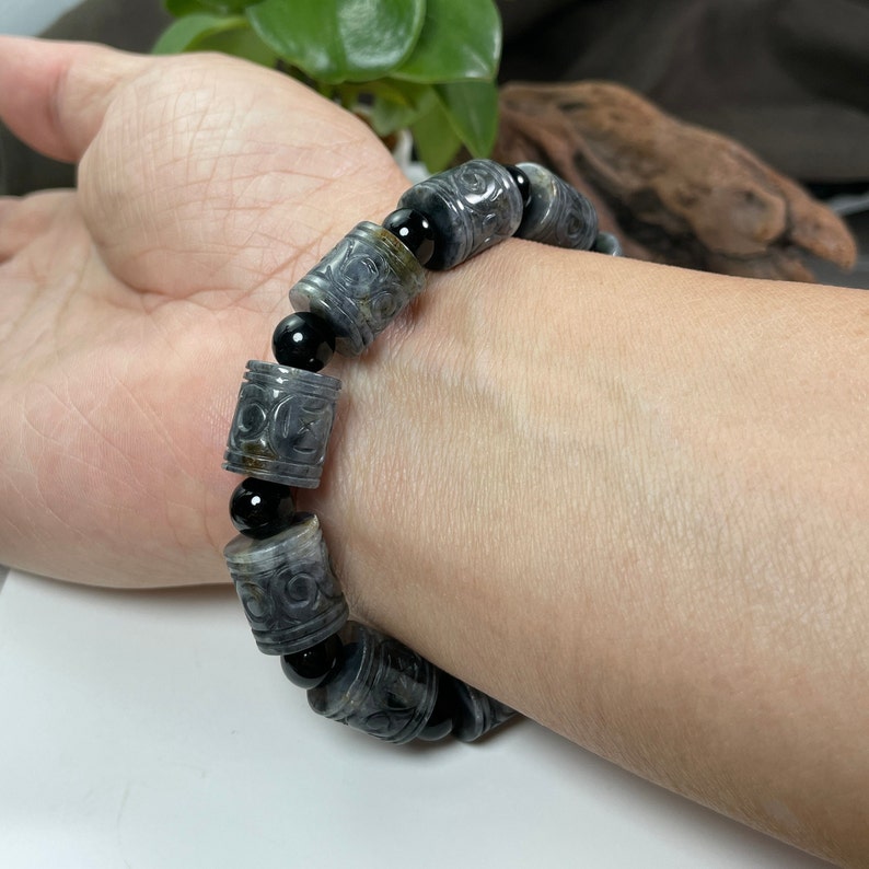 best chinese gift, black jade bracelet for men