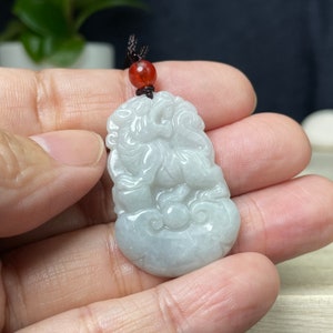 Real White Jade Tiger Necklace, Chinese Zodiac Year of Tiger Charm, Personalized Engraved Named Pendant, Jadeite Jewelry Gift Idea Men Women
