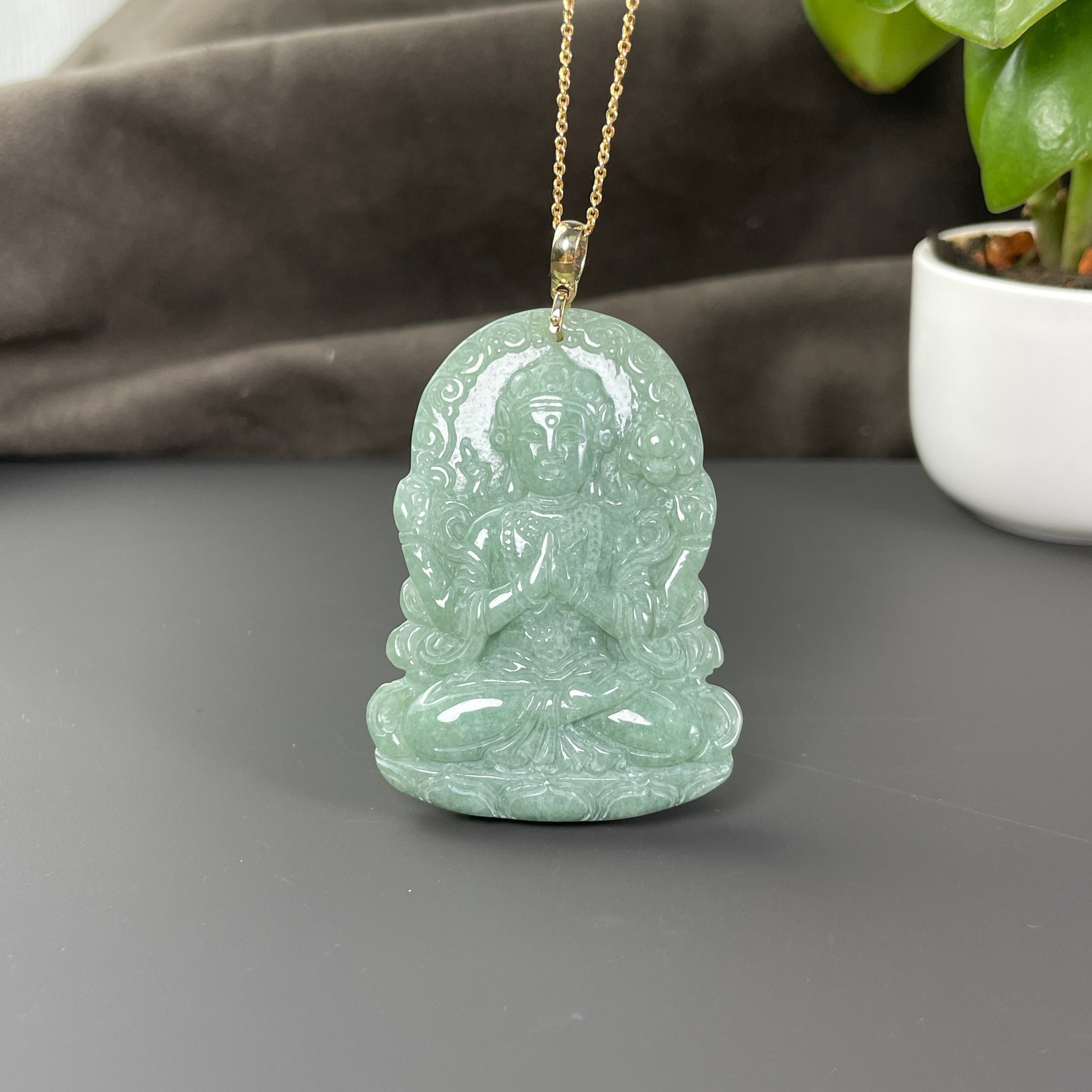 Kuan yin jade pendant discount