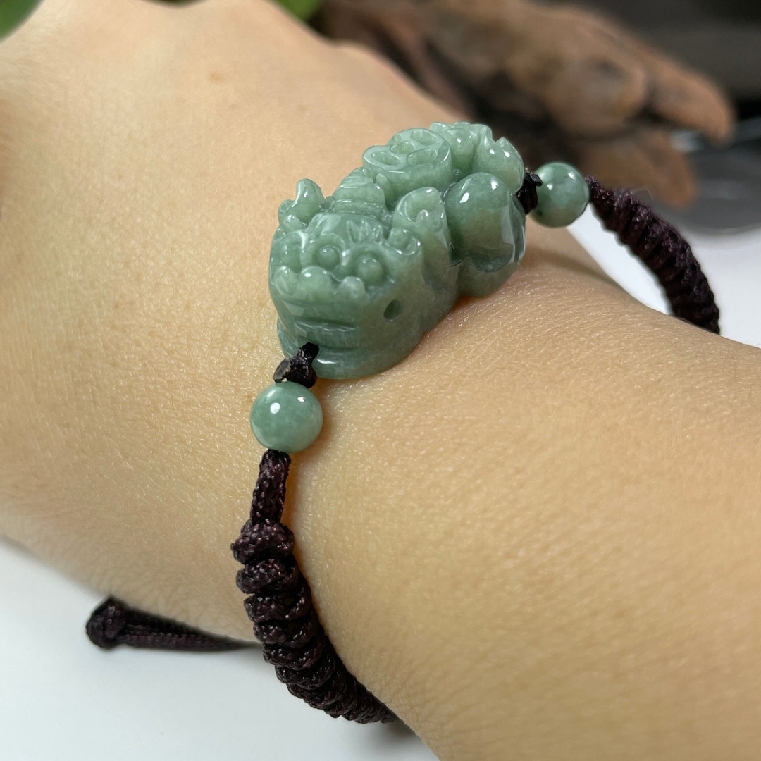 k18 Piyao Jade ブレスレット Lucky 18K Gold White Jade PIXIU Bracelet (PIYAO) | eBay