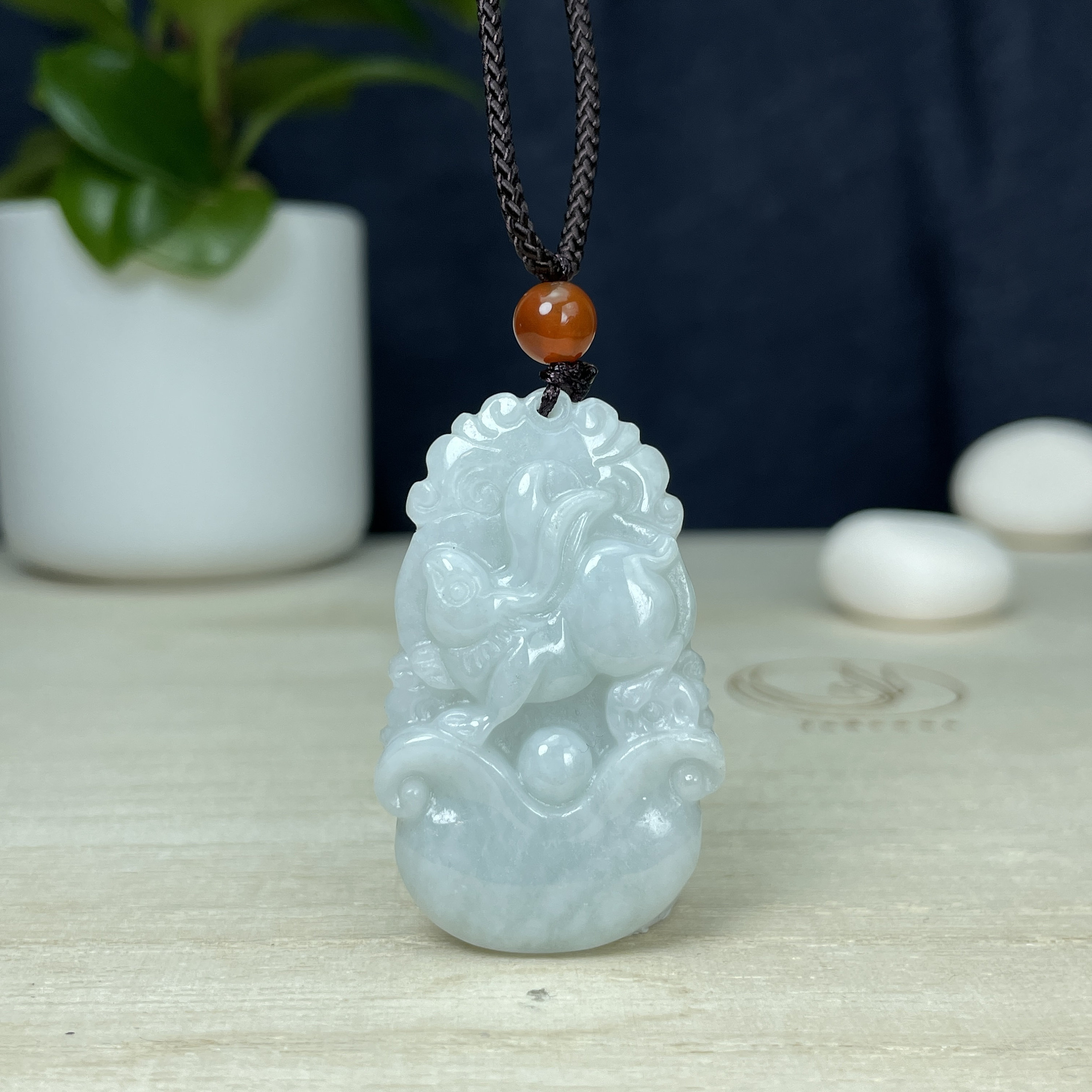Jade Rabbit Charm Real Jade Rabbit Necklace Pendant, Chinese Zodiac Year of the Hare ...