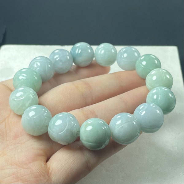 Bracelet en jade, perles de jadéite fabriquées, authentique jonc à breloques Fei Cui chinois vert, bracelet pour femme, brassard pour homme, cadeau du nouvel an lunaire