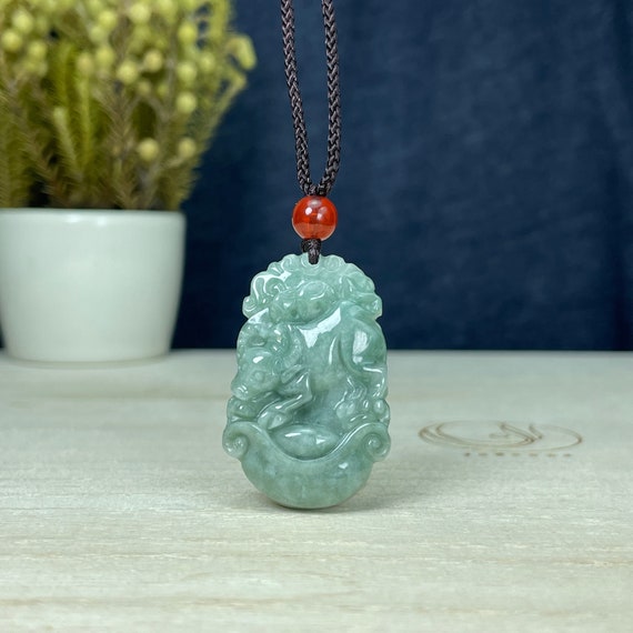 Natural Green Jade Donut Pendant Necklace ,jade jewelry,Premium Jade,P –  GranskyJewellery