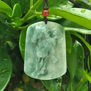 grade a jadeite horse necklace