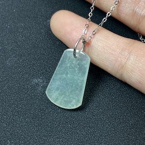 Genuine Icy Jade Pendant, Transparent Light Green Dainty Necklace, Chinese Traditional Jewelry Charm, Grade A Jadeite Lucky Gift Women Men