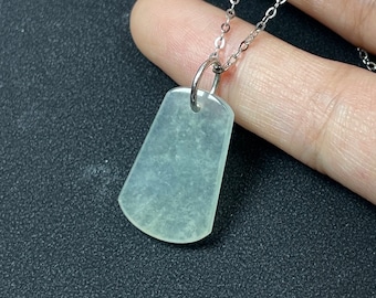 Genuine Icy Jade Pendant, Transparent Light Green Dainty Necklace, Chinese Traditional Jewelry Charm, Grade A Jadeite Lucky Gift Women Men