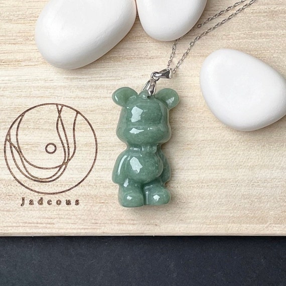 Jade bear necklace discount