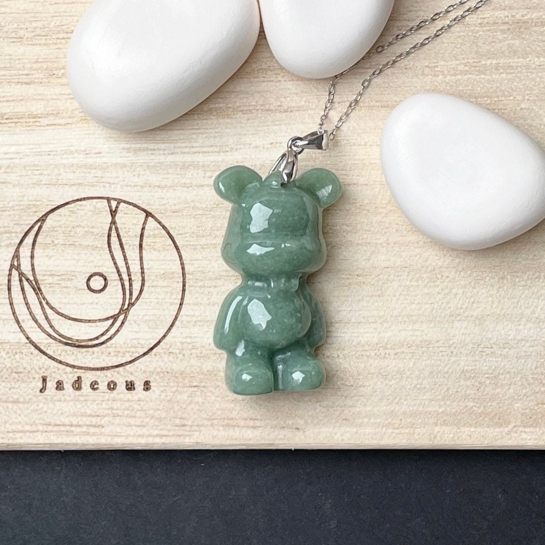 Jade cheap bear necklace