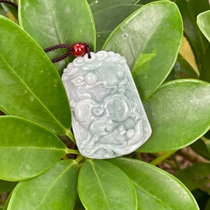 Real Jade Chinese Zodiac Year of Pig Swine Lucky Pendant, Personalized Carved Charm, Jadeite Animal Necklace Jadeite Jewelry Gift Men Women