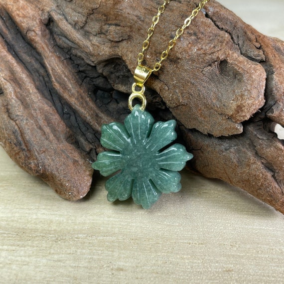 Green Jade Filipino Sun Necklace, Philippines Sun Pendant Jewelry, Tradition Heritage Cultural Symbol, Philippine Pride, Small Gold Charm