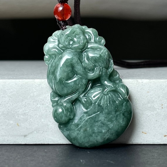 Jade Monkey Chinese Zodiac Year of Monkey Charm Pendant - Etsy Australia