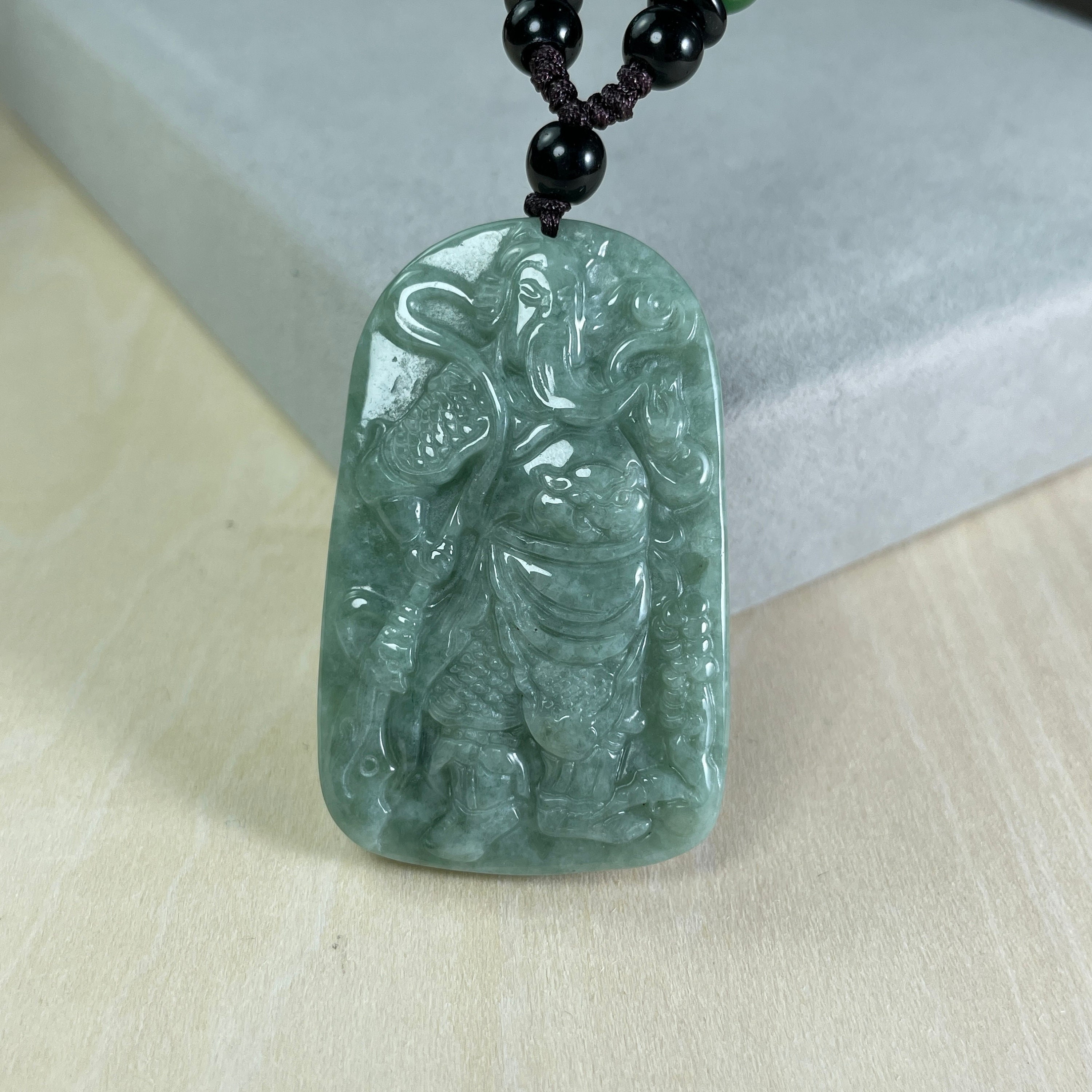Real Jade Guan Gong Necklace, Big Chinese Historic Warrior