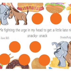 Desafío de ahorro de descarga digital Snack A5