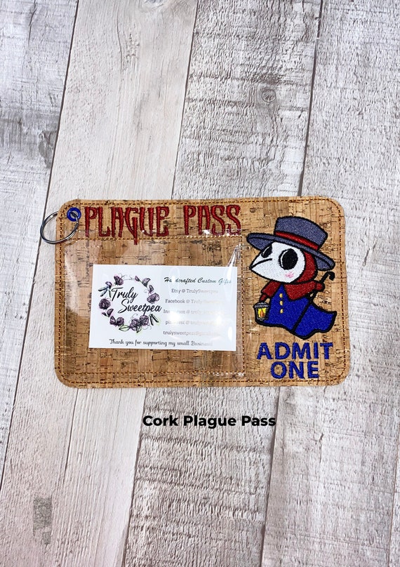 Discover the Uniqueness: Plague Doctor Design ID Card Holder Perfect for  School, Work, Travel, and Events 