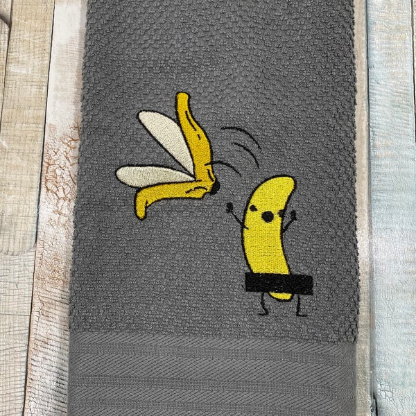 Quirky Censored Banana# 1 Kitchen Towel. Funny Gift for Foodies, Housewarming, Birthdays, Wedding - Dish Towel* free ship!!