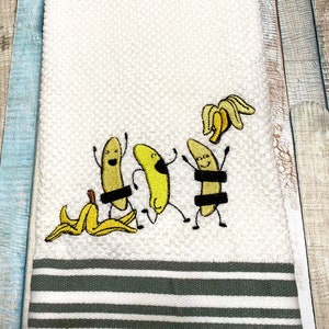 Funny Censored Banana Embroidered Kitchen Towel: New Home Gift