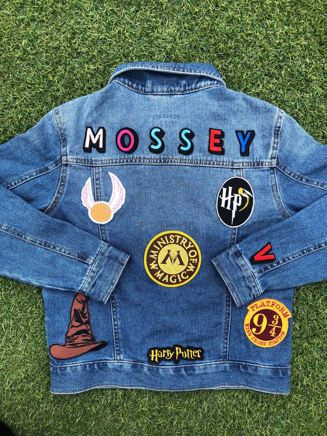 Harry Potter Denim Jacket Custom Harry Potter Jacket Etsy UK