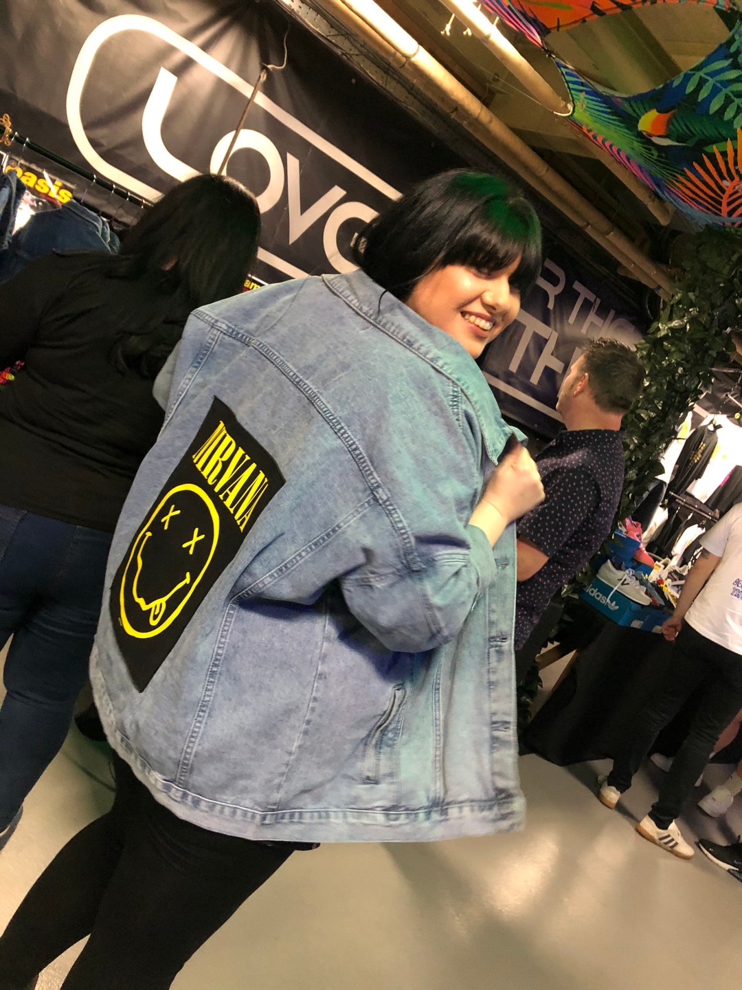 Band Back Patch Jacket Denim Back Patch Jacket Vintage Etsy UK