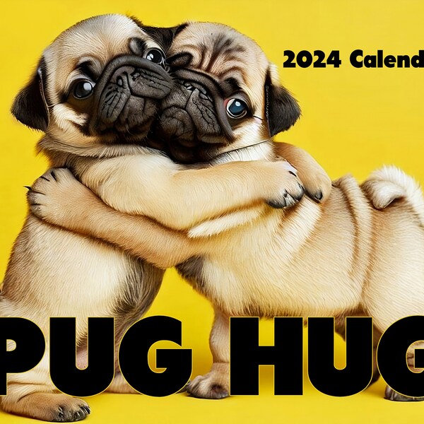 Pug Calendar Etsy