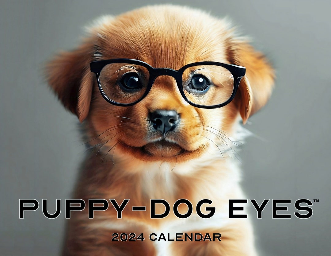 PUPPY-DOG EYES Printable 16-month Calendarseptember 1, 2023, Through ...