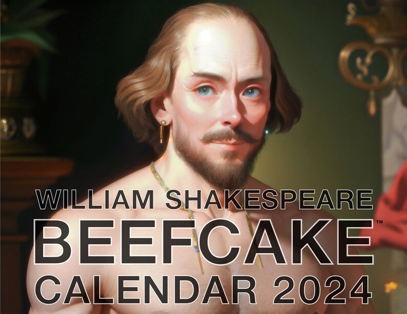 SHAKESPEARE BEEFCAKE CALENDAR Printable 16-month - Etsy
