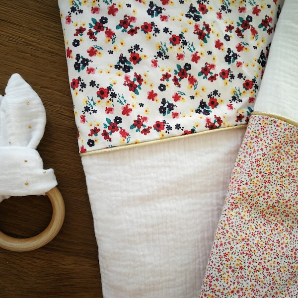 Kindergarten blanket 120 x 70 - Double gauze and patterned baby blanket