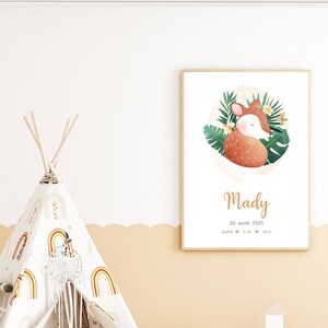 Póster personalizado de nacimiento en la jungla