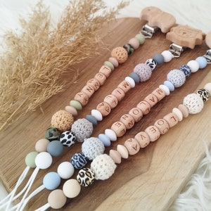 Personalized pacifier clip