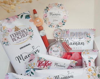 Caja gourmet personalizada del Día de la Madre, caja de regalo del Día de la Madre, caja de regalo para mamá, idea de regalo personalizada del Día de la Madre