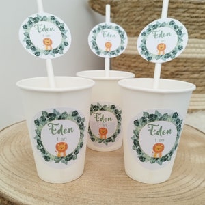 Personalized cup stickers for birthday, baptism, wedding, bachelorette party (theme of your choice)