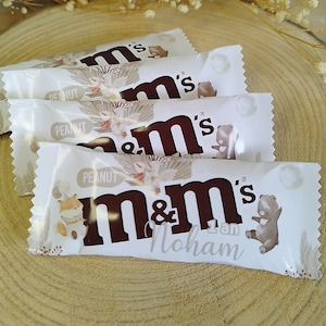 M&M'S® personnalisés en sachet de 40 g transparent avec noeud