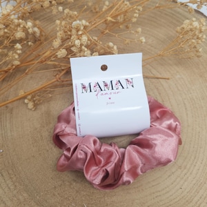 Satin scrunchie - Personalized gift idea - Wedding guest gift, bachelorette party, baptism, birthday