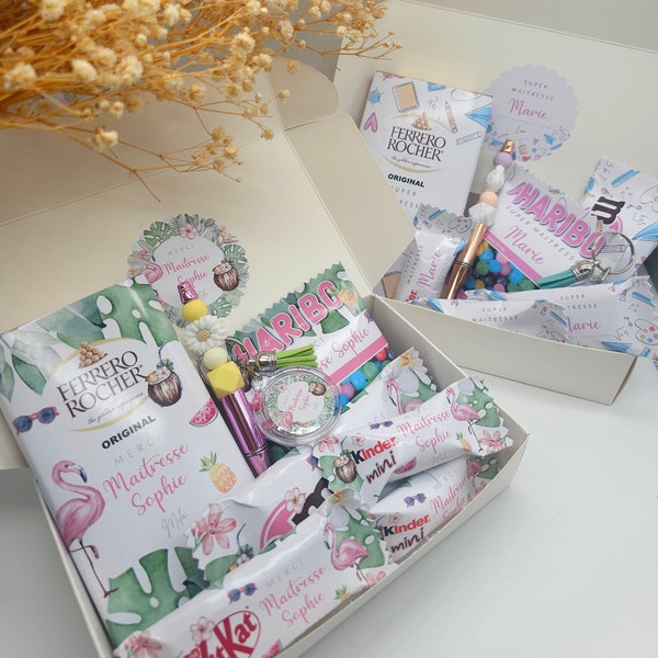 Personalized end-of-year gourmet box, end-of-year gift box, teacher gift box, master, atsem, nanny, end-of-year gift idea