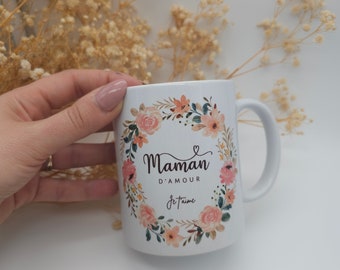 Mug personnalisé - tasse personnalisée bonne fête maman - idée cadeau fête des mères - Fête des mères - Mug Maman - Maman je t'aime - Maman